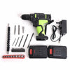 21V Cordless Drill Set Driver Screwdriver w/2 Lithium Ion Batteries/Fast Charge