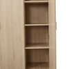 Modern Matt Oak 3 door triple wardrobe with shelves rail.Slow-clos