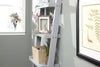 Grey Ladder Shelving Unit 5 Tier Display Stand Book Shelf Wall Rack Storage