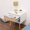 Wooden Bedside Table with Drawer Nightstand Cabinet Storage Bedroom Furniture