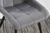 2/4PCS Dining Chairs Set Velvet Padded Seat Metal Legs Kitchen Chair Home Office
