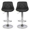 Set of 2 Chairs Faux Leather Breakfast Bar Stool Kitchen Barstool Swivel Chair