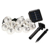 Solar Powered Fairy String Lights 20 LEDs Moroccan Silver Metal Ball Fairy Lamps