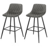 1/2/4er Barstool Breakfast Kitchen Metal+Velvet Counter Bar Chair Faux Bar Stool