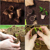 60Pcs Nursery Cup Plant Pot 8cm Round Pulp Peat Biodegradable Fibre Herb Pots