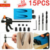 15pc 15° Guide Angle Drill Bit Locator Oblique Hole Positioner Woodworking Tool