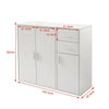 Modern White Buffet Cabinet Sideboard Cupboard Unit Storage With Drawers & Doors
