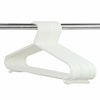 40 x ADULT WHITE COAT HANGERS HANGER COATHANGER STRONG PLASTIC CLOTHES DRESS