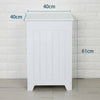 White Gloss Wooden Laundry Bin Basket Strong MDF Hinged Lid Hamper Storage Box