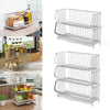 Modern Metal Stacking Wire Kitchen Vegetable Fruit Basket Storage Rack Organizer