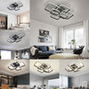 LED Ceiling Light Aluminum Square Lamp Chandelier Fixture White Black Gold Frame