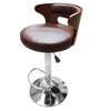 Bar Stools 2X Leather Swivel Bar Stools Gas Lift Rest Chairs Kitchen Breakfast