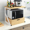 2 Tier Microwave Rack with Drawer Kitchen Shelf Holder Storage Organizer Stand