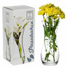 Clear Glass Flower Vase Home Modern Floral Display Table Centrepiece, 25.5 cm