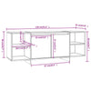 Rustic Large TV Cabinet Shelf TV Stand Shelves Doors Vintage Media Storage Unit