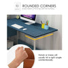 Blue L Shaped Desk Computer Corner PC Table Workstation Home Office w/ Drawer