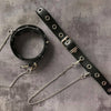 Punk Leather Waist Belt Rivet Eyelet Studded Single Grommet Buckle Chain Unisex
