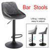 2x Velvet Swivel Bar Stools Button Back Kitchen Dining Breakfast Bar Chair Seat
