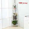 White 5 Tier Tall Corner Shelf/Shelving Unit Display Stand Home Bathroom/Loung