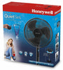 QuietSet 16" Pedestal Stand Fan With Noise Reduction Black