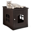 Cat Litter Box Enclosure Kitty Hidden Washroom Toilet Bedside Sleeping House