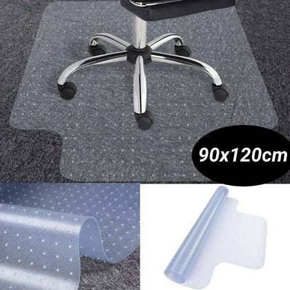 Non Slip Office Chair Desk Mat Floor Computer Carpet Protector PVC Plastic Clear