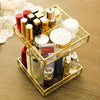 Nordic Desktop Cosmetic Storage Rack Rotating Base Glass Makeup Holder Organizer