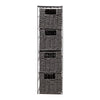 Woodluv 4 Drawer Paper Rope Storage Unit for Bathroom & Bedroom, Grey