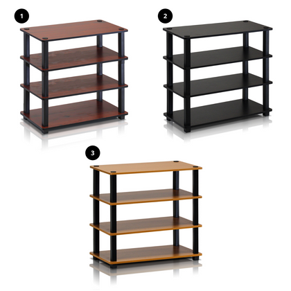 Furinno 13081 Series Turn-S-Tube 4-Tier Shoe Rack