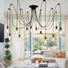 Vintage Ceiling lights chandelier black industrial pendant lamp shades spider UK