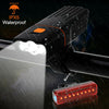 PREMIUM FULLY RECHARGEABLE BICYCLE SUPER BRIGHT BIKE LIGHTS SET LIGHT WATERPROOF