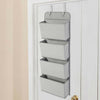 4 Tier Door Over Door Hanging Hook Organiser Shoes Storage Pockets Wardrobe Unit