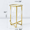 Gold Centrepiece Flower Vases With Metal Stands Set Tall Short Decor Tabletop
