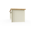 Modern Coffee Table Living Room Tea Shelf Storage Oak Top Cream