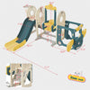 4 in 1 Bus Slide Swing Set with Basketball Hoop Childrens Kids Baby In- Outdoor