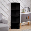 Semicircle Corner Shelf Wooden Bookcase Display Bookshelf Storage Rack Shelves