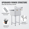 Commercial Utility & Prep Sink 1 Compartment Stainless Steel Backsplash