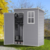 5x3 5x4 6x4.4ft Plastic Garden Shed House Patio Storage Tool Sheds Lockable Door