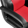 Leather Office Gaming Chair Adjustable Computer Desk Chair for Study Games Red