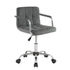 Cushioned Computer Office Desk Chair Chrome Legs Lift Swivel Small Adjustable