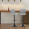2 Bar Stools Adjustable Breakfast Kitchen Stools PU Leather Swivel Gas Lift
