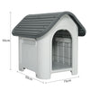 Plastic Dog House Kennel Outdoor Indoor Weatherproof Pet Animal Home Shelter