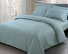 Satin Stripe Duvet Cover with Pillowcase Quilt Bedding Set Single Double King