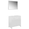 Bathroom Furniture Set 3 Piece High Gloss White Chipboard Furniture
