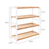 4 Tier Natural Bamboo Shoe Rack Stand Shelf Hallway,Bedroom, Storage Organiser