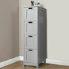 RANGE BATHROOM 4 DRAWER SLIM CHEST CABINET CUPBOARD STORAGE UNIT GREY