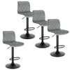 2/4/6 x Breakfast Bar Stools Bar Chairs for Kitchen with Velvet Swivel Gas