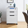 Mobile Filing Cabinet Printer Stand 3 Drawer Storage Unit File Drawer Lockable