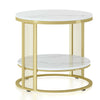 Elegant Faux Marble Coffee Table Console Room Corner Side End Table Laptop Desk