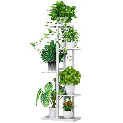 5Tier Metal Ladder Plant Stand Home Outdoor Garden Flower Pot Shelf Display Rack